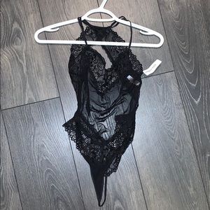 Black lace lingerie